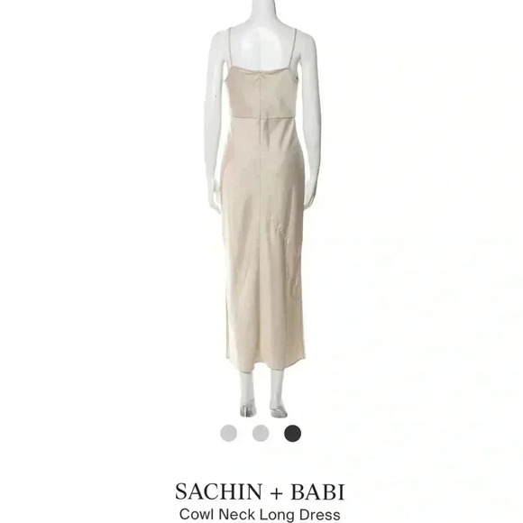 Sachin + Babi Slip Cowl Neck Nude Dress (Bridesmaid) LIKE NEW - Picture 5 of 5